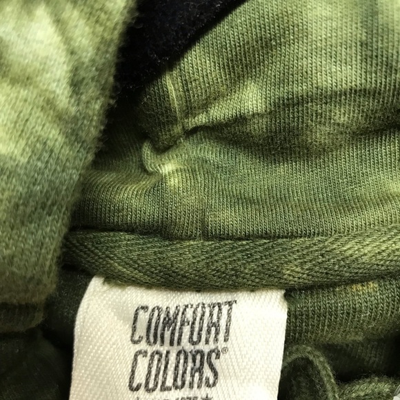 Organic Dye Green Cloud Wash Comfort Colors Hoodie Zip Sweatshirt S & M… - Picture 4 of 9
